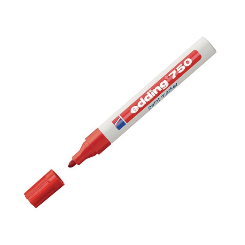 Маркер пеинт (лак) EDDING E-750/2 красный 2-4мм, мет. корп. Маркер пеинт (лак) EDDING E-750/2 красный 2-4мм, мет. корп.