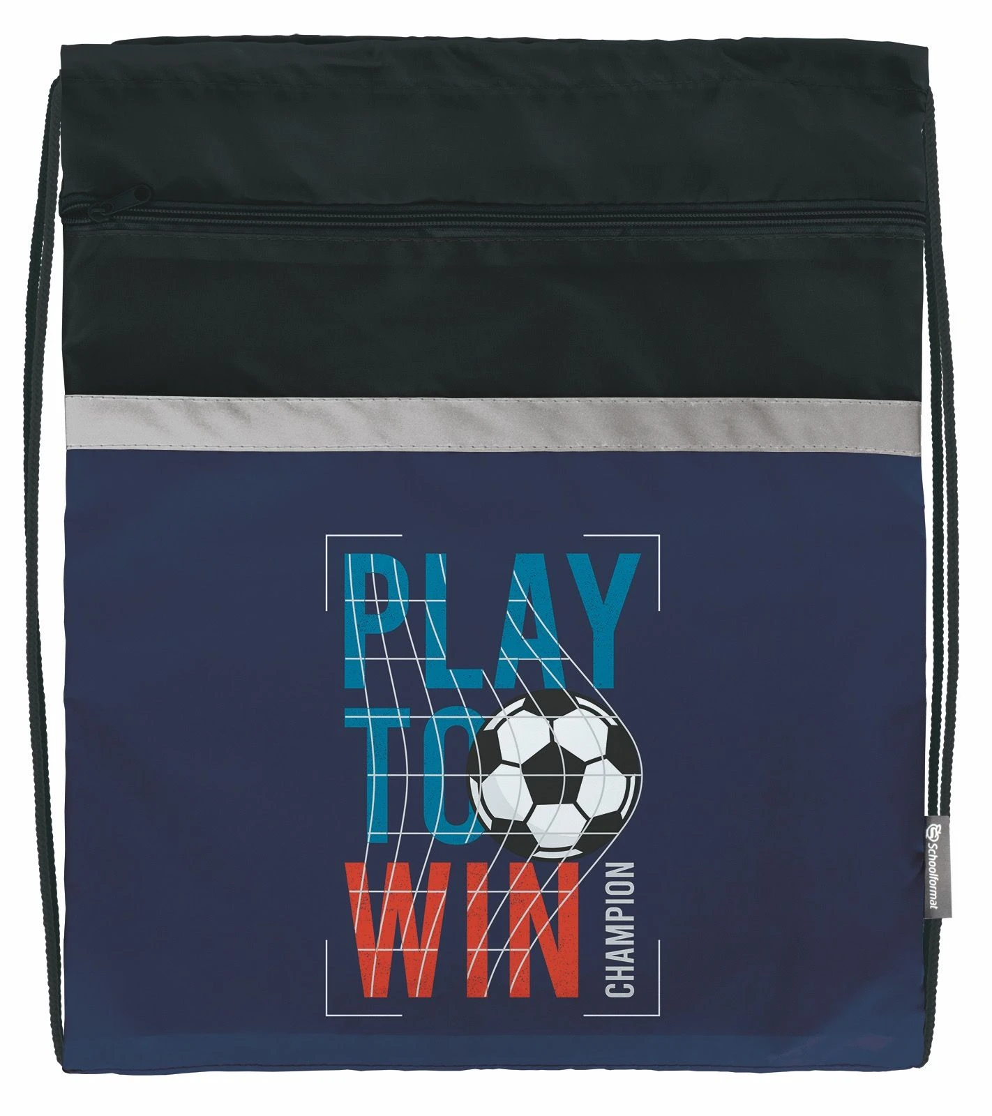 Мешок для обуви Schoolformat PLAY FOOTBALL 42х34 см для мальчиков с карманом Мешок для обуви Schoolformat PLAY FOOTBALL 42х34 см для мальчиков с карманом