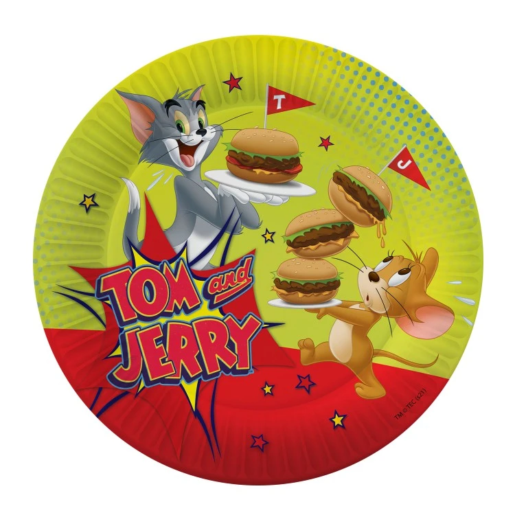 Tom&Jerry. Набор бумажных тарелок, 6 штук d=180 мм.
