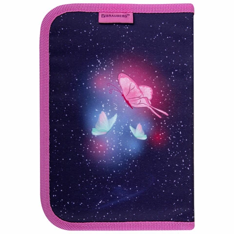 Пенал BRAUBERG, 1 отделение, полиэстер, 21х14 см, "Little fox", 270709