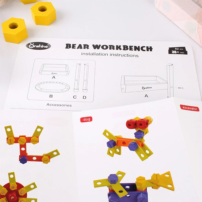 Столик с конструктором 62 дет. (дерево) Столик с конструктором 62 дет. (дерево)