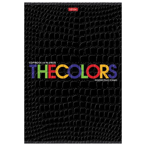 Тетрадь А4, 96 л., HATBER скоба, клетка, тиснение CROCO, "THEBOOK" (3 Тетрадь А4, 96 л., HATBER скоба, клетка, тиснение CROCO, "THEBOOK" (3