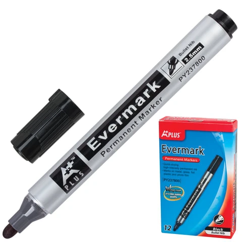 Маркер перманентный (нестираемый) BEIFA (Бэйфа) "A Plus", ЧЕРНЫЙ, Маркер перманентный (нестираемый) BEIFA (Бэйфа) "A Plus", ЧЕРНЫЙ,