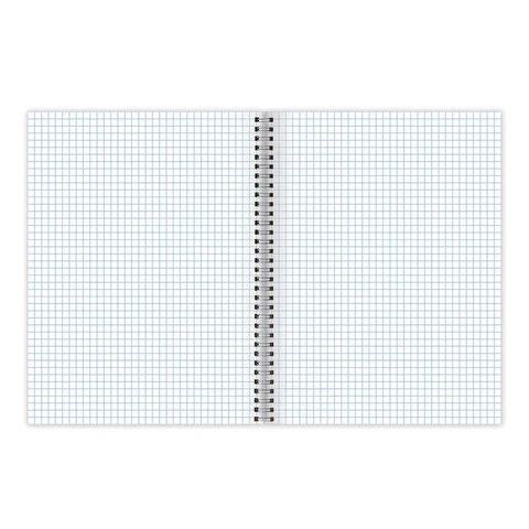 Тетрадь А4, 96 л., BRAUBERG, гребень, клетка, глянцевый лак, "Dark",