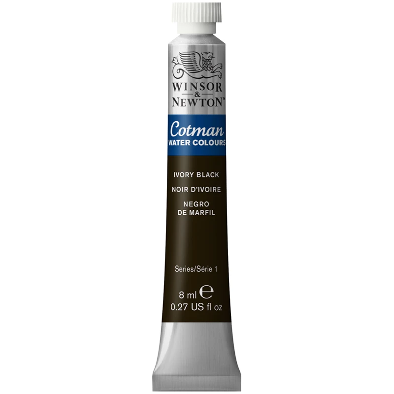 Акварель Winsor&Newton "Cotman", 8мл, туба, черная слоновая кость