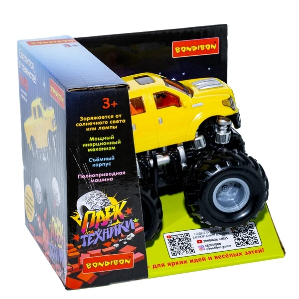 Инерционный джип 4WD со светящ. в темноте корпусом, Bondibon "Парк