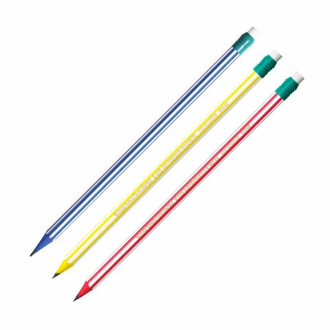 Карандаши чернографитные BIC Evolution "Stripes", НАБОР 3 шт., HB, с Карандаши чернографитные BIC Evolution "Stripes", НАБОР 3 шт., HB, с
