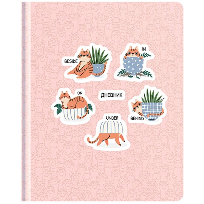 Дневник 1-11 кл. 48л. ЛАЙТ Greenwich Line "Funny cats", диз. бумага,