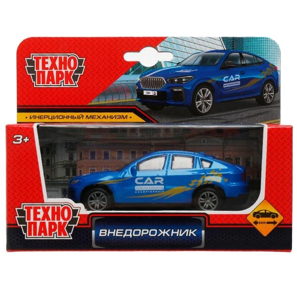 Машина металл ВНЕДОРОЖНИК, 11 см, инерция, коробка. Технопарк