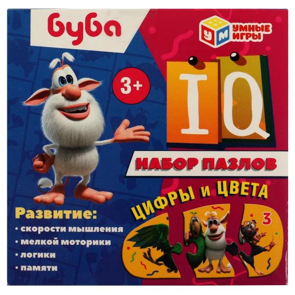 Цифры и цвета. Набор IQ-пазлов. Буба. 120х120х120 мм. Умные игры Цифры и цвета. Набор IQ-пазлов. Буба. 120х120х120 мм. Умные игры