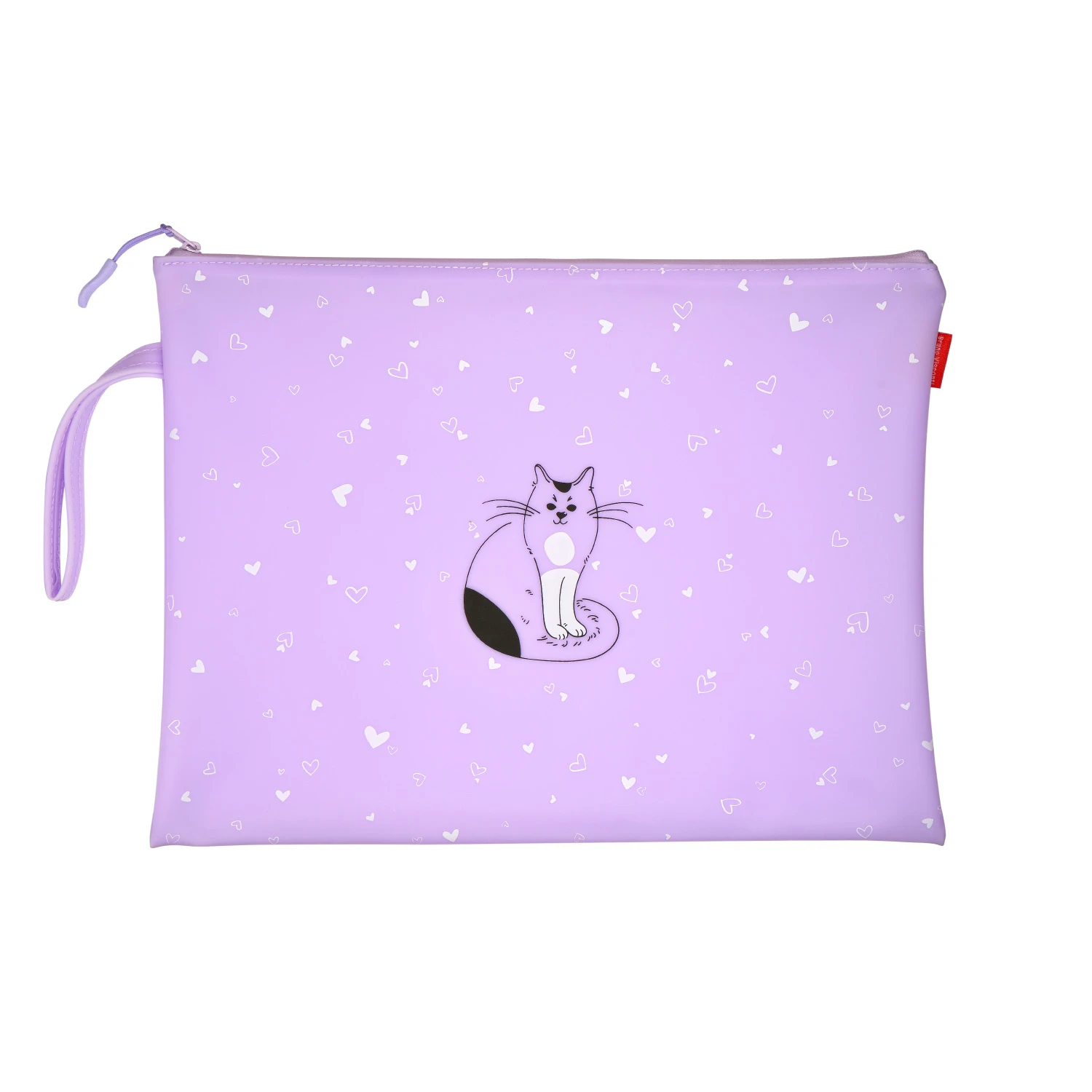 ПАПКА НА МОЛНИИ, "КОТИК", СИЛИКОН, Ф.А4. 34 х 26 СМ