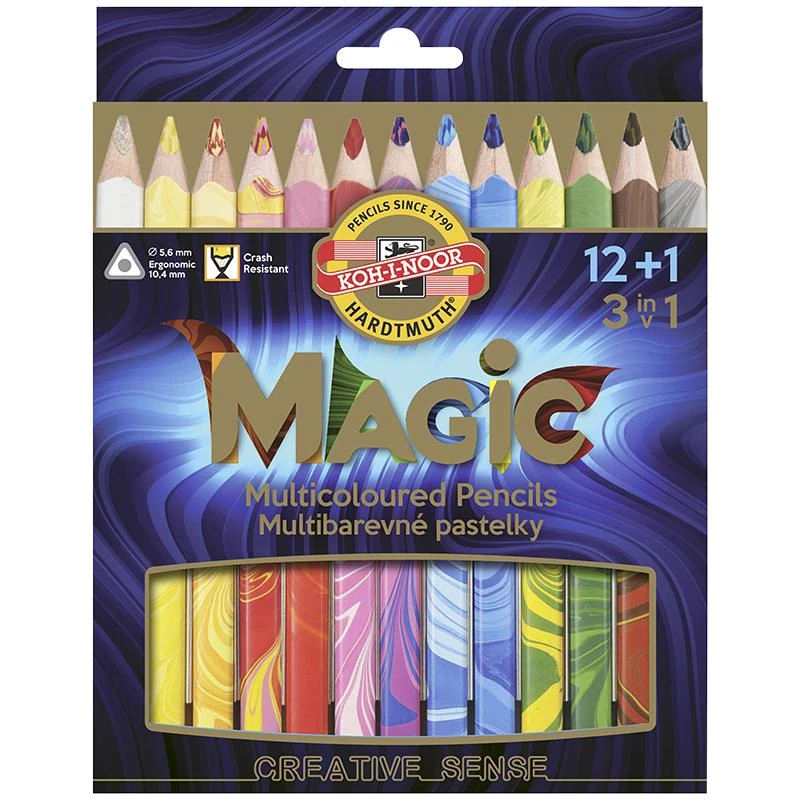 Карандаши Koh-I-Noor "Magic", с многоцветным грифелем, 13цв,