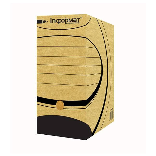 Короб архивный inФОРМАТ А4 150 мм серый микрогофро-картон собран.: RB00150N
