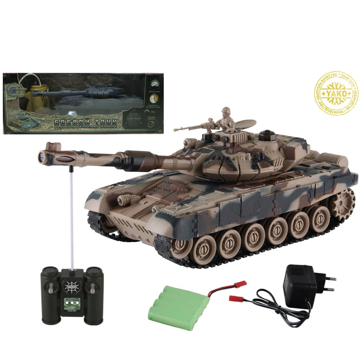 Танк на р/у -Т90-, масштаб 1:24, свет/звук 47819 Танк на р/у -Т90-, масштаб 1:24, свет/звук 47819