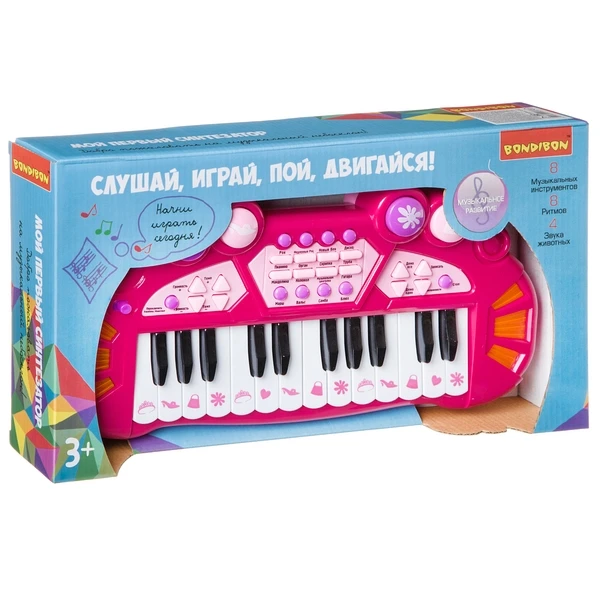 Инструм. муз. на батар., Синтезатор Bondibon, 24 клавиши, свет.эффекты, ритмы, Инструм. муз. на батар., Синтезатор Bondibon, 24 клавиши, свет.эффекты, ритмы,