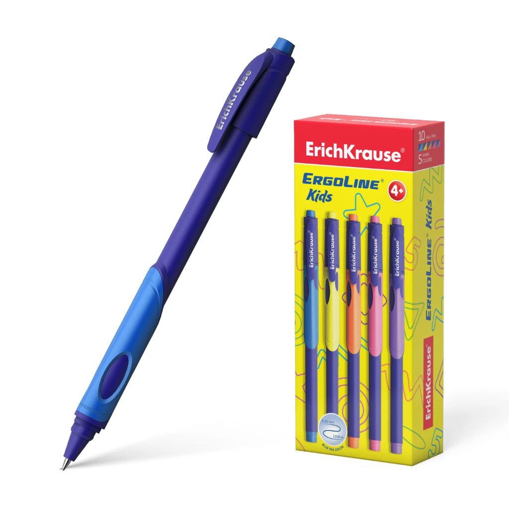 Ручка шариковая ErichKrause® ErgoLine® Kids, Ultra Glide Technology, цвет Ручка шариковая ErichKrause® ErgoLine® Kids, Ultra Glide Technology, цвет