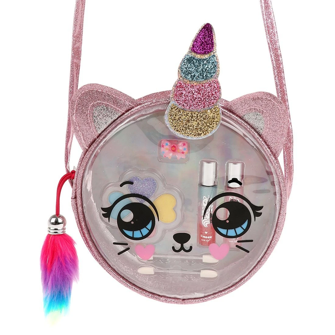 Набор косметики в сумочке"Caticorn", блеск для губ, гель-блеск для Набор косметики в сумочке"Caticorn", блеск для губ, гель-блеск для