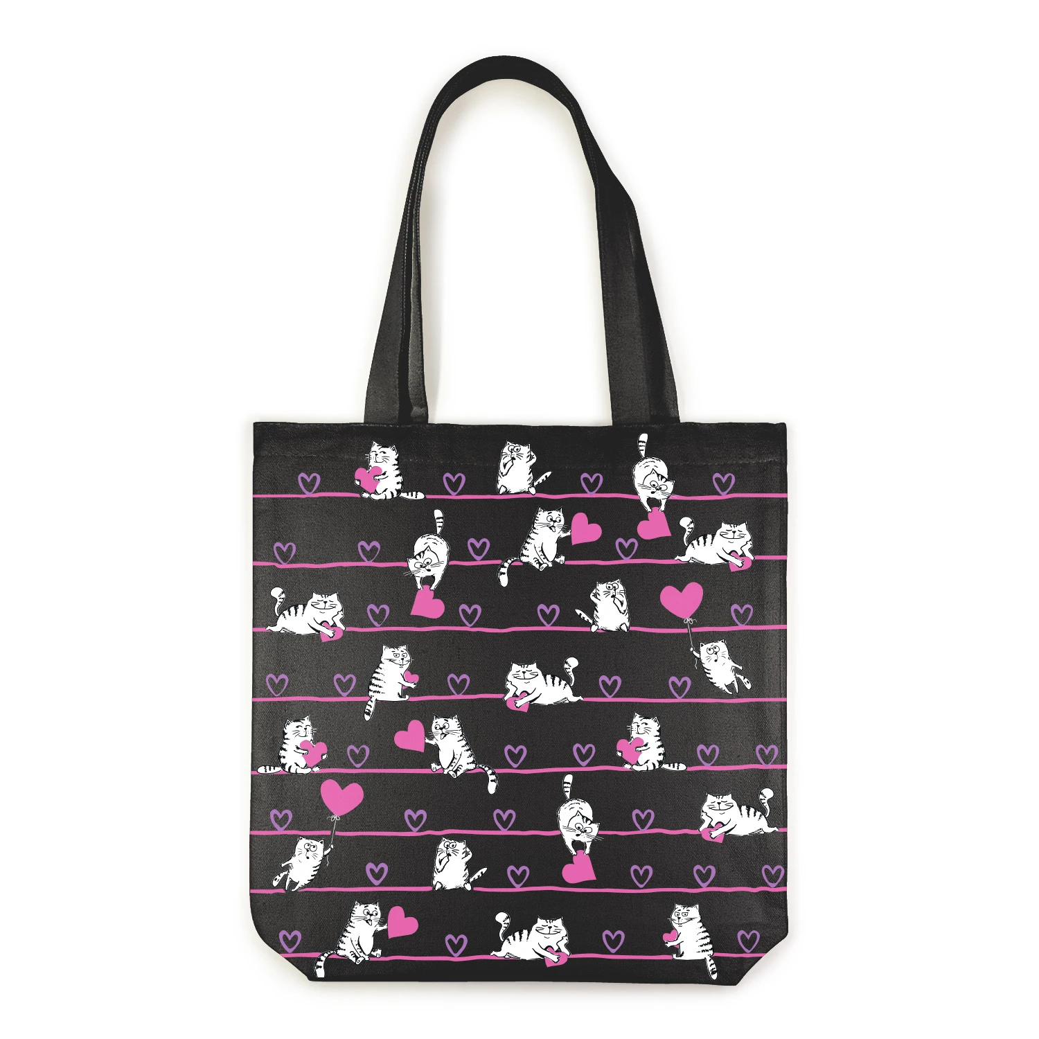 СУМКА-ШОППЕР BLACK "SWEET ANIMALS.КОТИКИ" 34х36 см