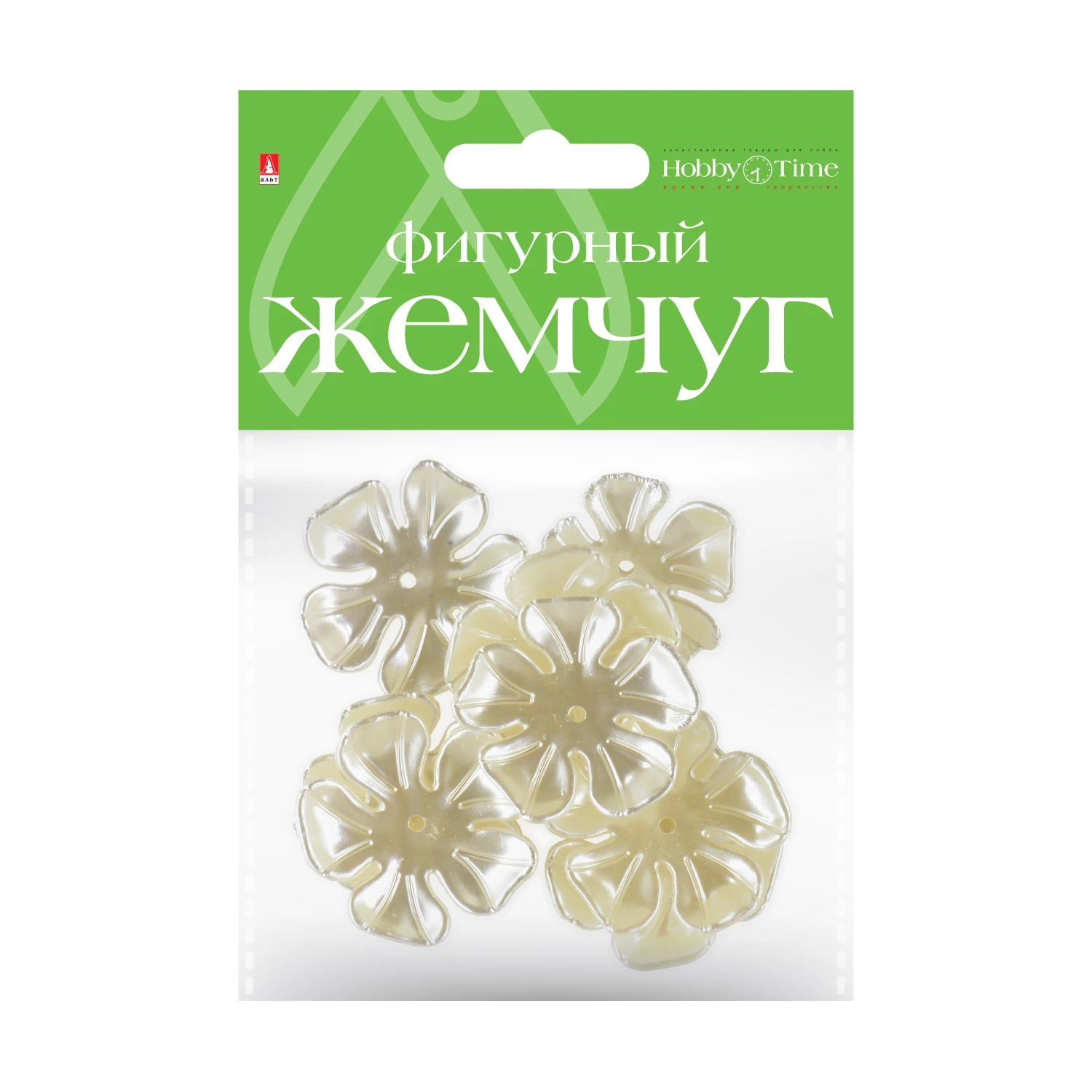 БУСИНЫ ФИГУРНЫЕ ПОД ЖЕМЧУГ "ФИАЛКИ", 36 ММ БУСИНЫ ФИГУРНЫЕ ПОД ЖЕМЧУГ "ФИАЛКИ", 36 ММ