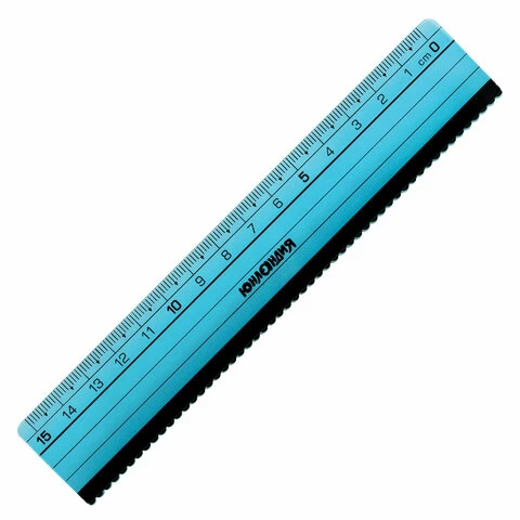 Линейка пластик 15 см ЮНЛАНДИЯ "НЕОНЧИКИ", ассорти, с волнистым краем,