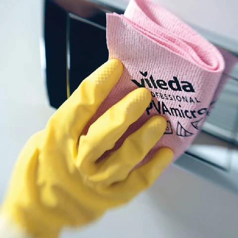 Салфетка VILEDA "ПВАмикро", КОМПЛЕКТ 5 шт., искусственная замша,