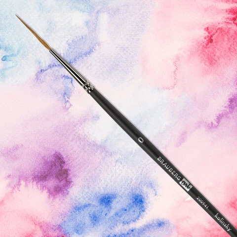 Кисть художественная проф. BRAUBERG ART CLASSIC, колонок, лайнер, № 0, короткая