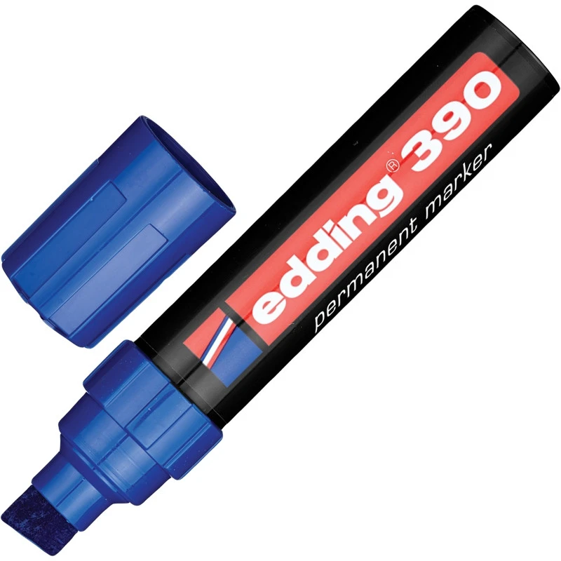 Маркер перманентный EDDING E-390/3 синий 4-12мм скошенный наконеч. штр. 