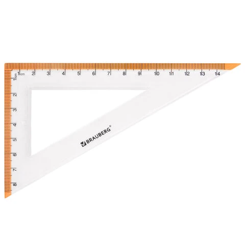 Набор чертежный средний BRAUBERG "FRESH ZONE" (линейка 20 см, 2