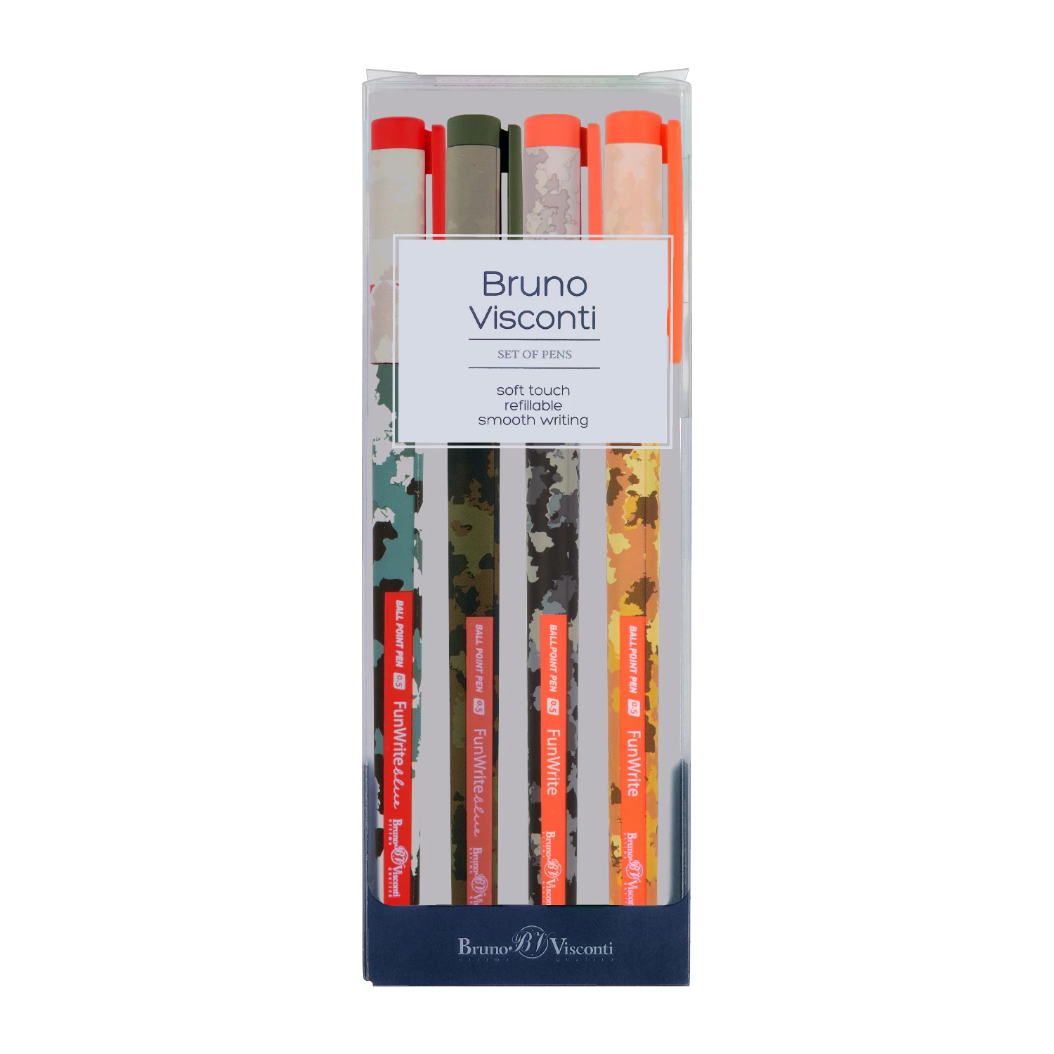 НАБОР ИЗ 4-Х РУЧЕК "FunWrite. Military" ШАРИКОВЫХ 0,5 ММ.СИНЯЯ НАБОР ИЗ 4-Х РУЧЕК "FunWrite. Military" ШАРИКОВЫХ 0,5 ММ.СИНЯЯ