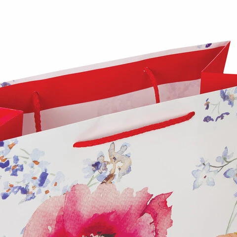 Пакет подарочный 26x12,7x32,4 см, ЗОЛОТАЯ СКАЗКА "Красные и желтые