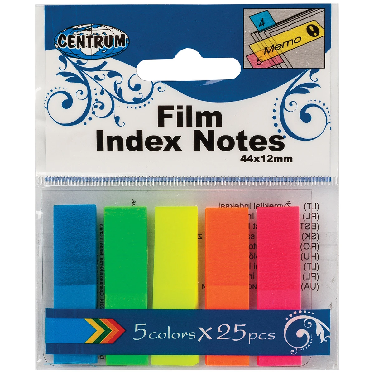 Арт.80408 Клейкие листки-индексы пластиковые 5 цветов по 25 листов, 45х12 мм. Арт.80408 Клейкие листки-индексы пластиковые 5 цветов по 25 листов, 45х12 мм.