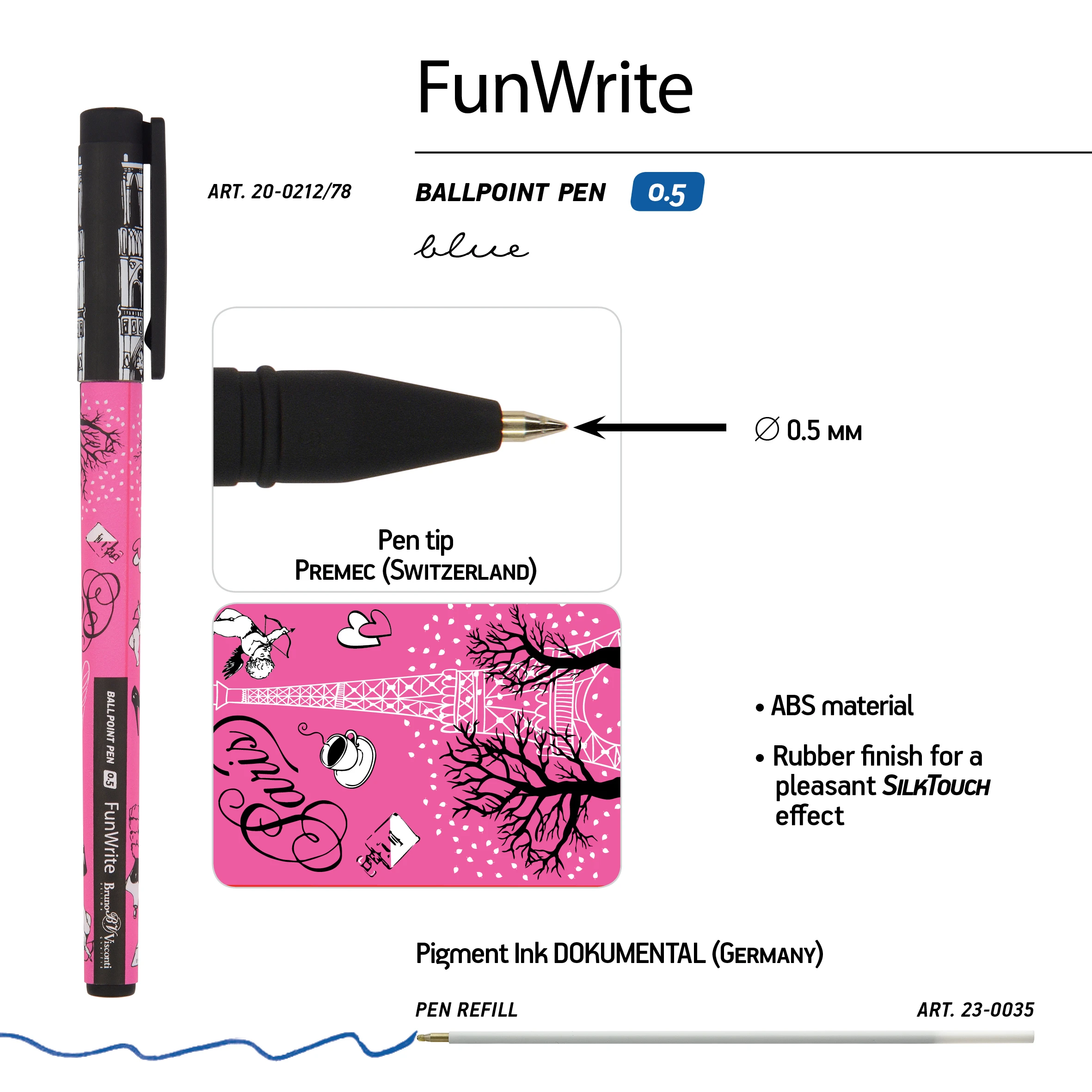 РУЧКА "FunWrite. Романтическое путешествие. Париж" ШАРИКОВАЯ 0.5 ММ, РУЧКА "FunWrite. Романтическое путешествие. Париж" ШАРИКОВАЯ 0.5 ММ,