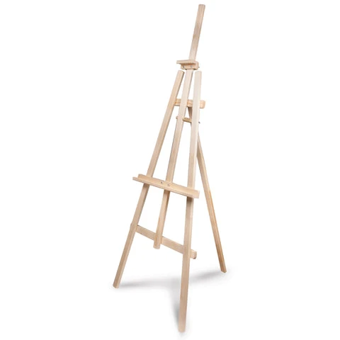 Мольберт напольный «Ученический», размер полок 130 см, угол 50-90°, в собранном