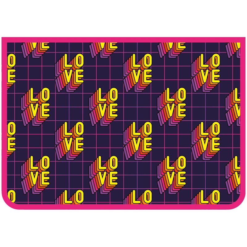 Папка для тетрадей 2 отделения А4 ArtSpace "Love", пластик, фольга, на Папка для тетрадей 2 отделения А4 ArtSpace "Love", пластик, фольга, на