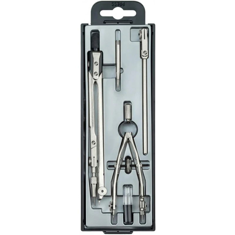 Готовальня Глобус НЧ5-70-50, 5пр/наб., циркуль 125мм, пласт.пенал, европодв