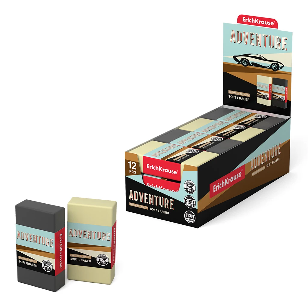 Ластик Erich Krause Adventure (в коробке по 12 шт.) Ластик Erich Krause Adventure (в коробке по 12 шт.)