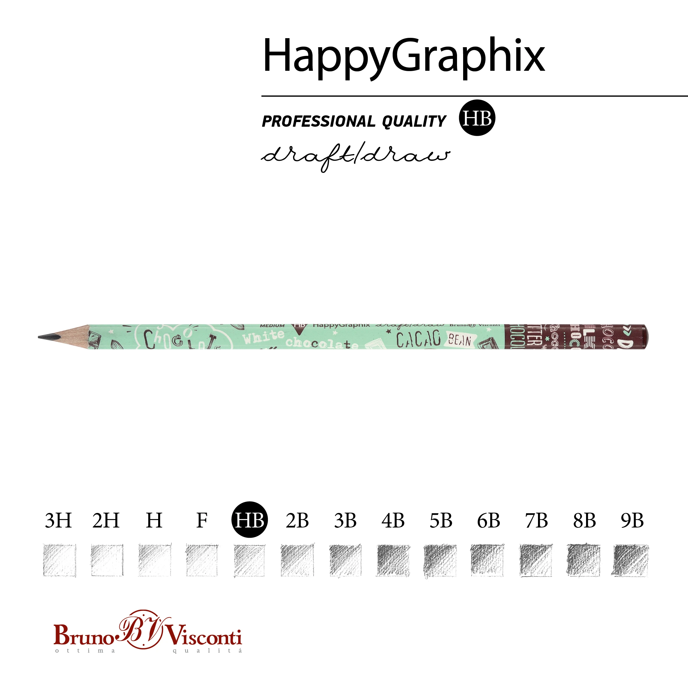 КАРАНДАШ ЧЕРНОГРАФИТОВЫЙ "HappyGraphix. Кофемания.Мятный капучино" НВ КАРАНДАШ ЧЕРНОГРАФИТОВЫЙ "HappyGraphix. Кофемания.Мятный капучино" НВ