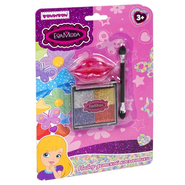 Набор детской декоративной косметики Bondibon Eva Moda, CRD 10x1,6x20 см; Набор детской декоративной косметики Bondibon Eva Moda, CRD 10x1,6x20 см;