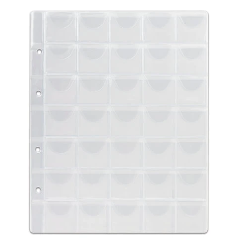 Листы-вкладыши для монет для альбома "Оптима" М9-05, комплект 5 шт.,