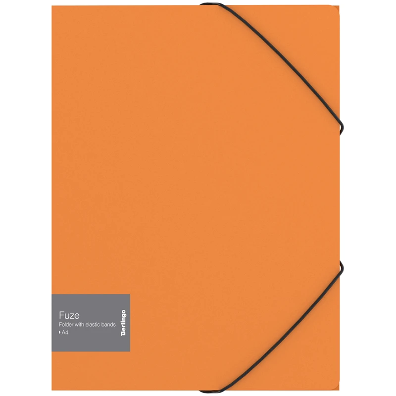 Папка на резинке Berlingo "Fuze" А4, 600мкм, оранжевая Папка на резинке Berlingo "Fuze" А4, 600мкм, оранжевая