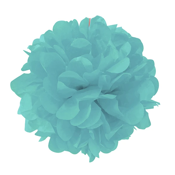 Помпон бумажный 20см небесноголубой