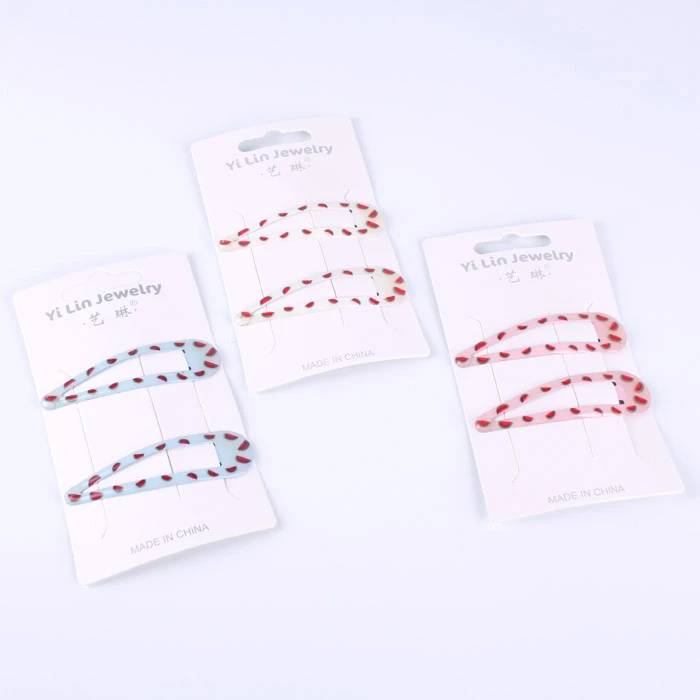 Заколка декоративная "Клик-клак" для волос в наборе 2шт в ассортименте