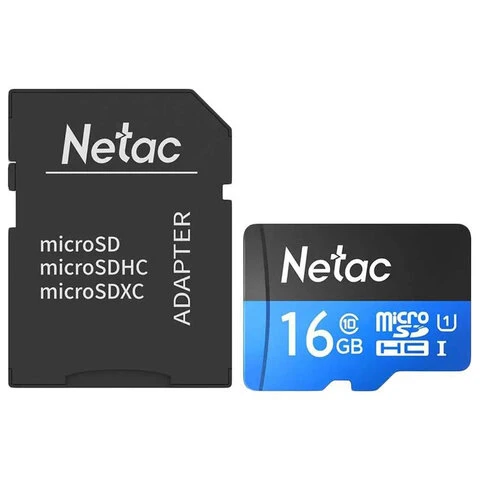 Карта памяти microSDHC 16 ГБ NETAC P500 Standard, UHS-I U1,80 Мб/с (class 10), Карта памяти microSDHC 16 ГБ NETAC P500 Standard, UHS-I U1,80 Мб/с (class 10),