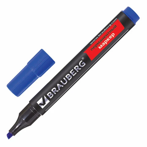 Маркер перманентный (нестираемый) BRAUBERG "Contract", СИНИЙ, Маркер перманентный (нестираемый) BRAUBERG "Contract", СИНИЙ,