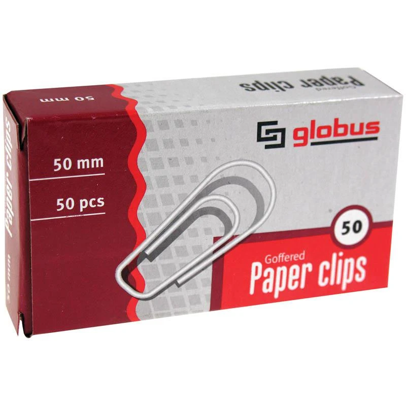 Скрепки гофрированные 50мм, 50шт., карт. упак.: Г 50-50