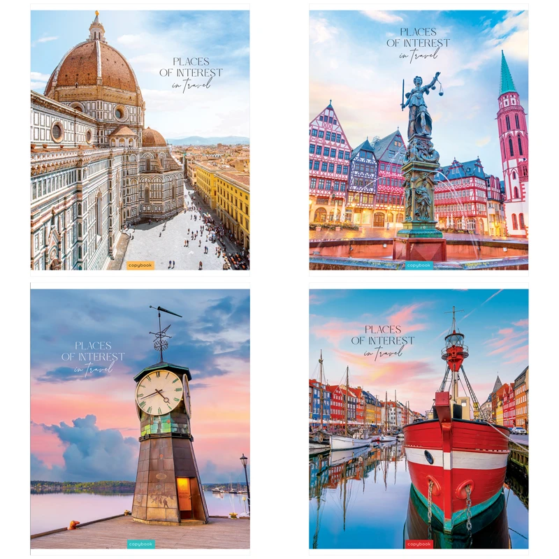 Тетрадь 48л., А5, клетка ArtSpace "Путешествие. Places of interest"