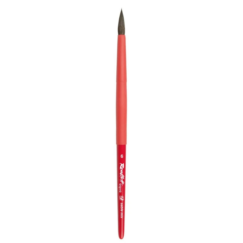 Кисть Roubloff Aqua Red round соболь-микс кругл,ручка корот №6 AqL1-06,05rT