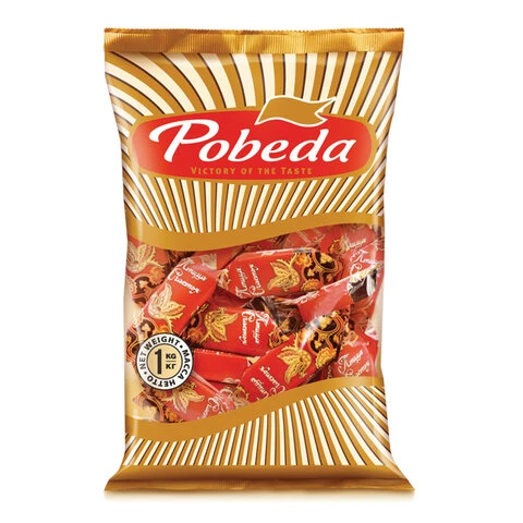 Конфеты ПОБЕДА ВКУСА "Птица счастья" вафельные, 1000 г, пакет, Конфеты ПОБЕДА ВКУСА "Птица счастья" вафельные, 1000 г, пакет,