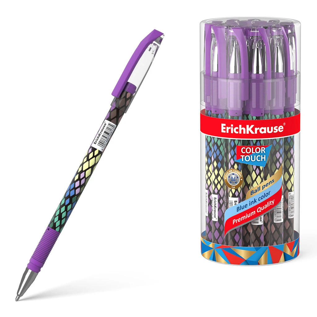 Ручка шариковая Erich Krause® ColorTouch® Purple Python, цвет чернил синий (в Ручка шариковая Erich Krause® ColorTouch® Purple Python, цвет чернил синий (в