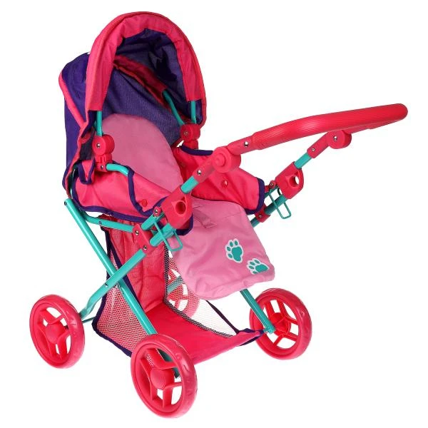 Коляска ЭНЧАНТИМАЛС мет, 4*12.5см рез, рем,корз, перен. 59*35.5*62, кор КАРАПУЗ